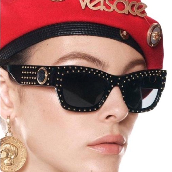 VERSACE SUNGLASSES BLK GOLD - Picture 8 of 8